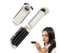 Petit peigne, peignes pliables, faciles à transporter, peignes pour femme avec petit miroir (A)