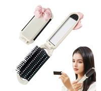 Petit peigne, peignes pliables, faciles à transporter, peignes pour femme avec petit miroir (B)