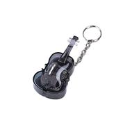 Petit pendentif en forme de boîte à musique en forme de violon élégant à suspendre - Décoration vintage - Convient pour les amateurs de bureau, Noir , taille unique