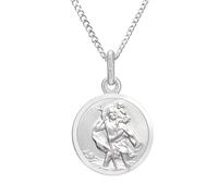Petit Pendentif Saint-Christophe en Argent Sterling avec Chaîne de 40cm et Coffret Cadeau