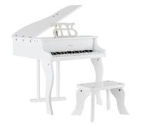 Petit Piano a Queue 30 Touches Clavier Jouet Musique Educatif pour Enfants Blanc