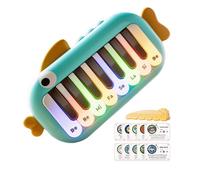 Petit piano : jouet sonore éducatif léger avec touches interactives | Mini clavier de musique électrique, instrument de poche pour tout-petits pour filles 6 mois plus bâtiment de compétence