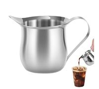 Petit pichet à crème en acier inoxydable avec poignée - Passe au lave-vaisselle - Pour café, thé, condiment, sauce - 90 ml