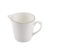 Petit pichet à lait classique en céramique blanche pure, mini crème avec poignée, café, ensemble de crémier porcelaine, sucre et Barista(C)