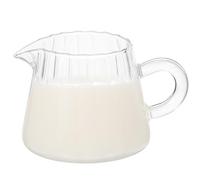 Petit Pichet à Lait en Verre Borosilicaté 150 Ml Petit Contenant Tasse à Café Pichet à Mousser le Lait Design Compact 6X63 CM Usage la Cuisine et Déjeuner
