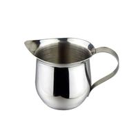 Petit pichet à mousse de lait en forme de cloche en acier inoxydable, pichet à lait crémier for Barista, Cappuccino, café expresso 2 pièces Pour Latte(90ml)
