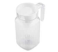 Petit Pichet en Verre, Bouteille de Jus Transparente en Acrylique avec Couvercle 500 Ml Pl Couvercle de Pichet Froid pour Bar Home Cruche en Plastique rayé Eau Glace (500ML)