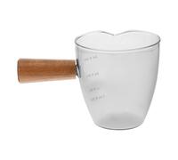 Petit Pichet Verseur en Verre 90ml avec Poignée en Bois | Bec Spécial, Format Compact, Usage Miel et Sirop, pour Station Café et Restaurants