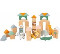Petit Pied En Bois Blocs De Construction Safari 50 Pcs