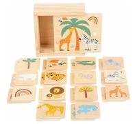 Petit Pied En Bois Jeu De Mémoire Safari 28 Pcs