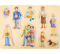 Small Foot 11501 Set de Puzzle Famille en Bois avec Motifs détaillés sur La Famille, à partir de 12 Mois