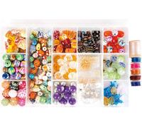 petit pied Ensemble de bijoux en verre et en céramique dans un coffret