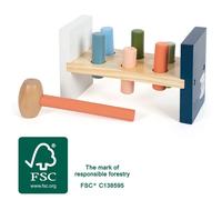 small foot Banc à marteler « Arctic », en Bois certifié FSC 100%, à partir de 1 an, 12452, Multicolore, Petit