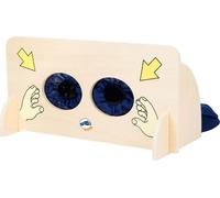 Small Foot 6570 Jouet à sens "Mur à tater" en bois, jeu éducatif pour toucher des objets, à partir de 3 ans