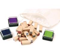 petit pied Tampons en bois pour enfants alphabet