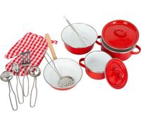petit pied Ustensiles en métal rouge pour enfants