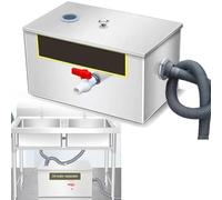 Petit piège à graisse en acier inoxydable, séparateur d'eau sous évier avec cloisons, entrées supérieures pour restaurant et cuisine à domicile