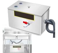 Petit piège à graisse en acier inoxydable, séparateur d'eau sous évier avec cloisons, entrées supérieures pour restaurant et cuisine à domicile
