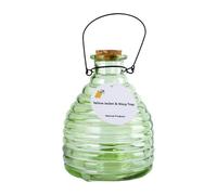 Petit piège à guêpes en verre à suspendre, pot en verre réutilisable pour l'extérieur, pour extérieur, jardin, maison, ferme, arbre, terrasse, cour