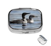 Petit pilulier avec 2 compartiments pour poche ou sac à main - Pilulier portable en métal pour contenir des suppléments et des vitamines