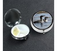 Petit pilulier avec 3 compartiments pour poche ou sac à main en métal - Pilulier de voyage portable pour contenir des suppléments et des vitamines