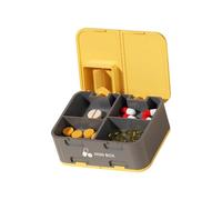 Petit pilulier avec fonction de coupe, organiseurs de médicaments de 7 jours, design à double plateau pour un accès facile, boîte de rangement portable pour médicaments