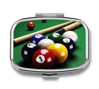 Petit pilulier de voyage portable avec 2 compartiments pour billard, huile de poisson, organisateur de vitamines