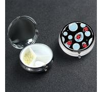 Petit pilulier en métal à 3 compartiments pour sac à main ou poche de voyage - Pilulier portable en forme de coccinelle mignonne pour vitamines, huile de poisson