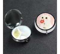 Petit pilulier en métal à 3 compartiments pour sac à main ou poche de voyage - Pilulier portable Lofaris Cat - Organiseur de médicaments pour vitamines, huile de poisson