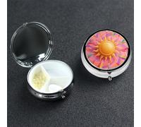 Petit pilulier en métal à 3 compartiments pour sac à main ou poche de voyage - Pilulier portable rétro bohème - Organiseur de médicaments pour vitamines, huile de poisson
