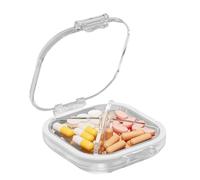 Petit pilulier en silicone, petit pilulier de voyage, organiseur de pilules de voyage, boîte de supplément avec fermeture de sécurité, boîte de rangement classée en silicone