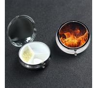 Petit pilulier portable à 3 compartiments - Organisateur de médicaments dansant - Pour le feu, les voyages, les vitamines - Pour contenir des huiles de poisson et des compléments alimentaires