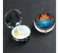 Petit pilulier portable à 3 compartiments - Organisateur de médicaments - Pour feu de glace - Pilulier de voyage - Organisateur de vitamines pour contenir des huiles de poisson et des compléments
