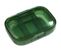 Petit Pilulier Portable À 3 Niveaux, Distributeur Pour Vitamines, Huile De Foie De Morue, Compléments Alimentaires Et Médicaments, Idéal Pour Les Voyages Et Le Travail (Vert)