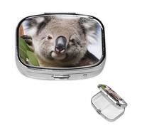 Petit pilulier portable pour poche et sac à main - Organisateur de médicaments mignon - Ours koala - Pilulier de voyage pour vitamines et huiles de poisson