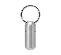 Petit pilulier porte-clés, bouteille de médicaments portable en acier inoxydable étanche à l'eau, conteneur de stockage, organisateur de médicaments d'urgence pour le camping en