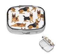 Petit pilulier pour poche et sac à main, pilulier portable, joli organisateur de médicaments, berger allemand, pilulier de voyage pour vitamines et huiles de poisson