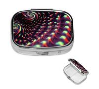 Petit pilulier pour poche et sac à main, pilulier portable, joli organisateur de médicaments fantaisie, science-fiction, vertiges, pilules de voyage pour vitamines et huiles de poisson