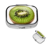 Petit pilulier pour poche et sac à main, pilulier portable, joli organisateur de médicaments, kiwi vert, pilulier de voyage pour vitamines et huiles de poisson