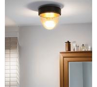 Petit Plafonnier or Noir Ø18cm Rond IP44 Deckenleuchte Bain Escalier