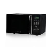 Petit plan de travail pour micro-ondes de 0,7 m³ avec affichage numérique, le micro-ondes en acier inoxydable noir de 700 W possède 10 niveaux de puissance, mini four à micro-ondes compact avec