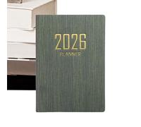 Petit planificateur 2026 - Calendrier de poche A7 - 365 jours - Version anglaise - Pour travail, école, université, lieu de travail, famille, étudiant, adulte, femme, homme, enseignant, budget