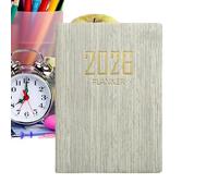 Petit planificateur 2026 - Carnet de journal A7 version anglaise | 365 jours calendrier planificateur design | For Work School College Workplace Family Student Women Men Teacher Schedule