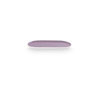 Petit plat ovale Flower Festival Scallop Rouge-Bleu clair - 25x12cm Pip Studio
