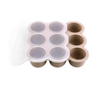 Petit plateau de congélateur pour aliments - Construction en silicone, avec couvercles, cube de contrôle des portions | Parfaitement idéal pour la préparation de collations et l'organisation du stocka