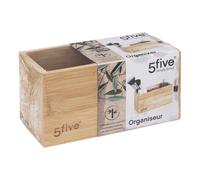 Petit Plateau de Rangement Rectangulaire en Bambou