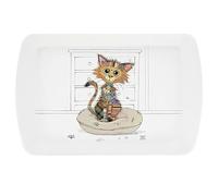 Petit Plateau de Service Lesser & Pavey - Design Britannique - pour de Multiples utilisations dans la Maison - Plateaux pour Servir des Aliments ou des Boissons - Kimba Kitten
