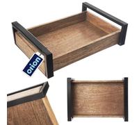 Petit Plateau de Service Rectangulaire en Bois Mangue 30,5 x 22 cm