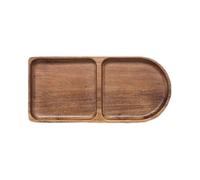 Petit Plateau en Bois | Porte-Objets à Compartiments,Plateaux de Service en Bois avec Sections | pour Maison Cuisine Snacks Fruits Légumes Noix Bonbons