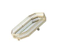 Petit Plateau Miroir, Plateau De Doré | Plateau De De Vanité Décoratif Doré,Petit Organisateur De Comptoir De Plateau De, Plateau De Commode De Chambre À Coucher pour Commode, COM